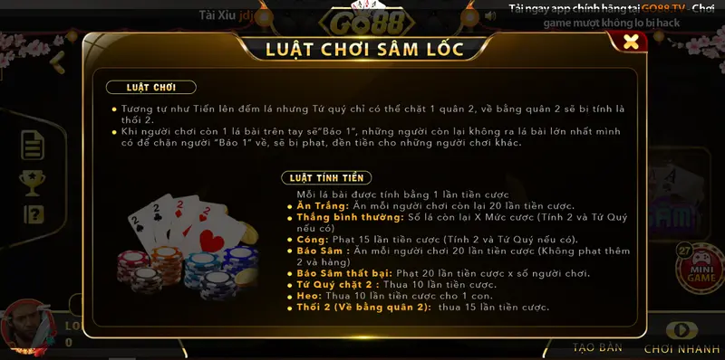 sam loc go88 top 1 luat-choi-sam-loc-go88