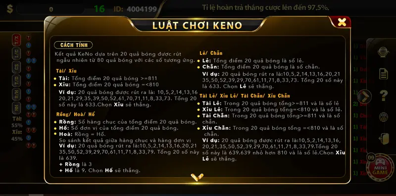 keno go88 tv 1 luat-choi-keno-go88