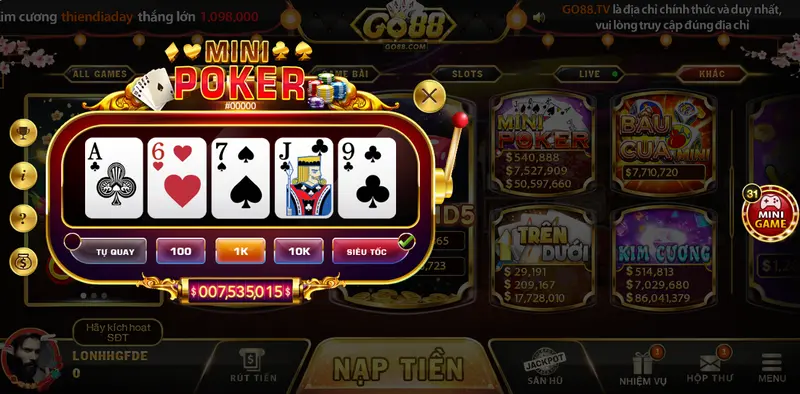 mini poker go88 club 2 luu-y-choi-mini-poker-go88