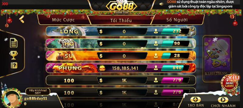 xoc dia Go88 1 Xóc đĩa trò chơi casino trực tuyến cực kỳ thú vị trên cổng game Go88
